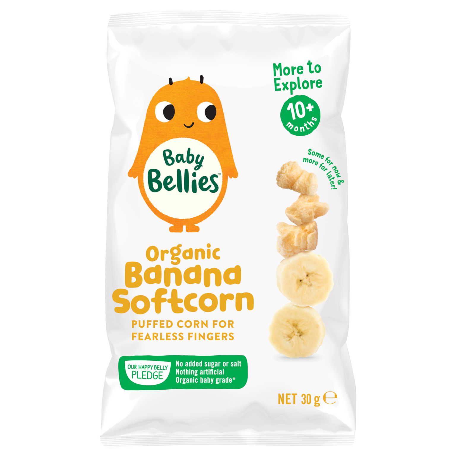 Organic Banana Softcorn | Little Bellies snacks for kids