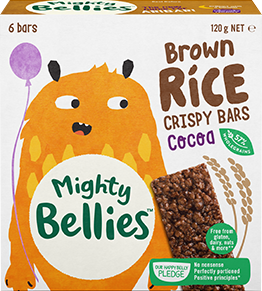 Brown rice cirspy bars cocoa